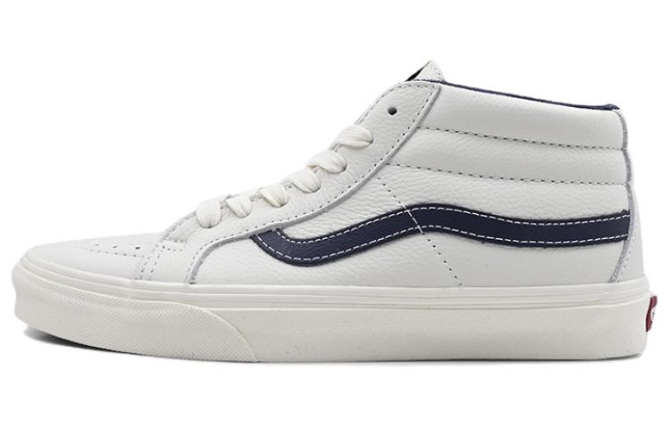 Vans Sk8-Mid Mid-Top Casual Skate Shoes Unisex White Blue VN0A3MV8FS8