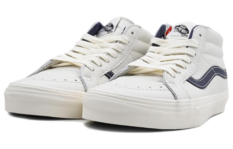 Lookbook Vans Sk8-Mid Mid-Top Skate-Schuhe Unisex Weiß Blau VN0A3MV8FS8