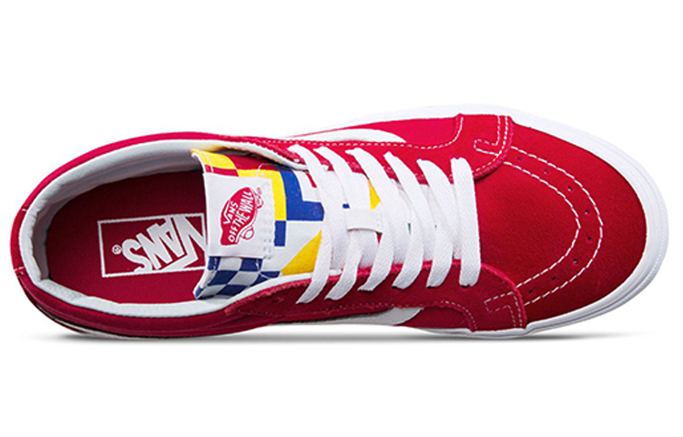 Lookbook Sepatu Skate Vans SK8-Mid Top Merah Unisex VN0A391FTOV