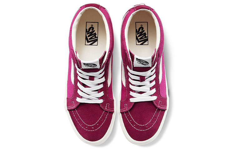 Lookbook Vans Sk8-Mid Reissue 'Checker Sidewall - Rumba Red Jazzy' Lelaki Sneakers VN0A391FWQ5