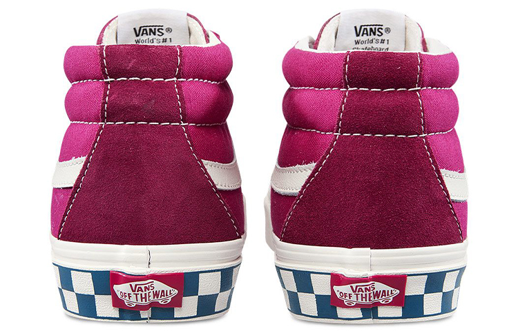 Shop Vans Sk8-Mid Reissue 'Checker Sidewall - Rumba Red Jazzy' Lelaki Sneakers VN0A391FWQ5