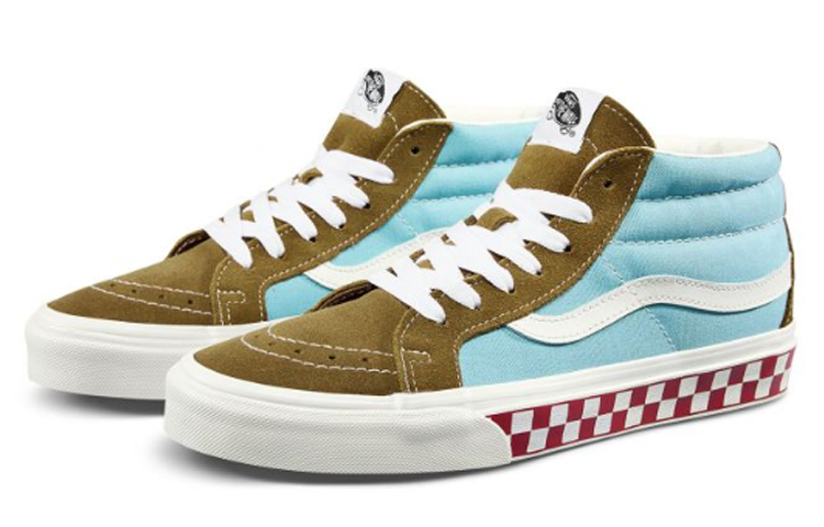 Order Vans SK8-Mid Reissue 'Cyan/Coklat' VN0A391FWQ6