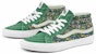 Vans Sk8-Mid Reissue 'Paisley - Hedge Green' Hijau Paisley Style Kasual. VN0A391F6TM