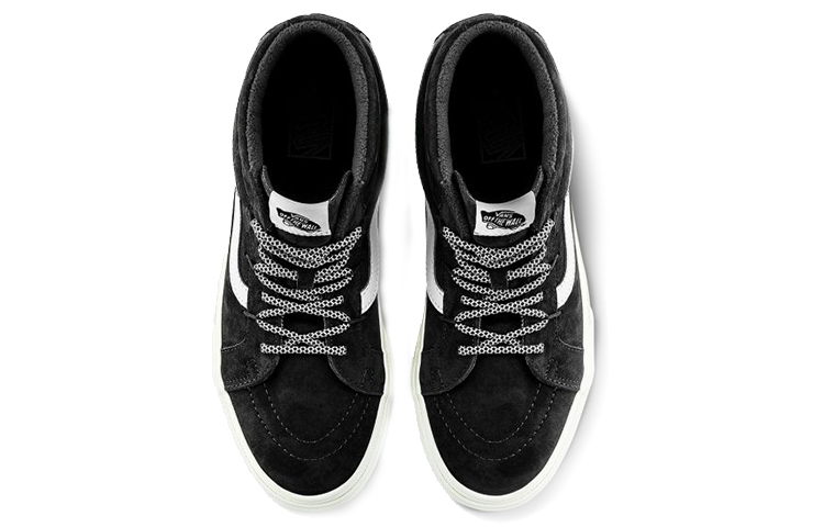 Shop Vans SK8 MID 復刻 Ghillie Mte 中幫 滑板鞋 男女同款 黑白