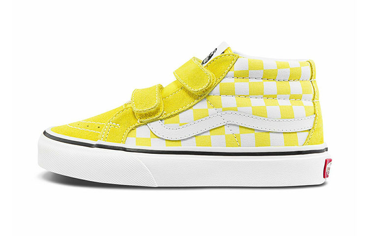 Vans Sk8-Mid Reissue V Mid Tops Casual Skateboarding Shoes Yellow White Grid 'Yellow White' VN0A38HHABP