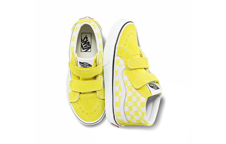 Lookbook Kasut Vans Sk8-Mid Reissue V Mid Tops Skateboarding Kuning Putih Grid 'Kuning Putih' VN0A38HHABP