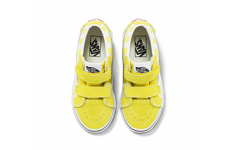 Shop Kasut Vans Sk8-Mid Reissue V Mid Tops Skateboarding Kuning Putih Grid 'Kuning Putih' VN0A38HHABP