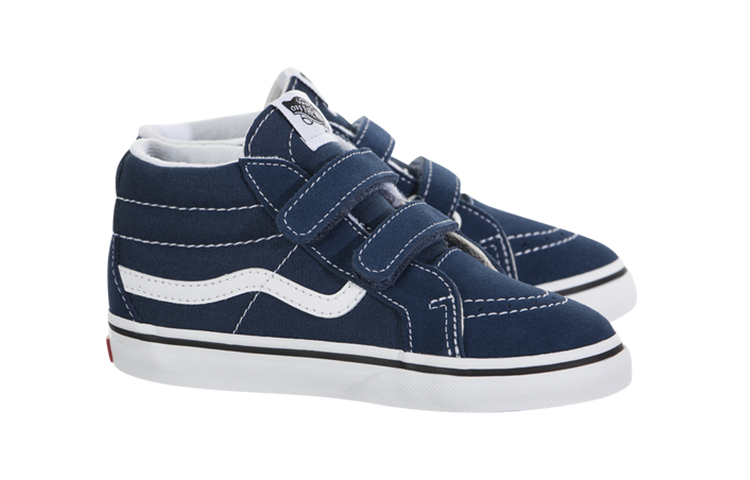 Order 嬰兒 Vans Sk8-Mid 重現版 魔鬼氈 中筒休閒滑板鞋 藍色