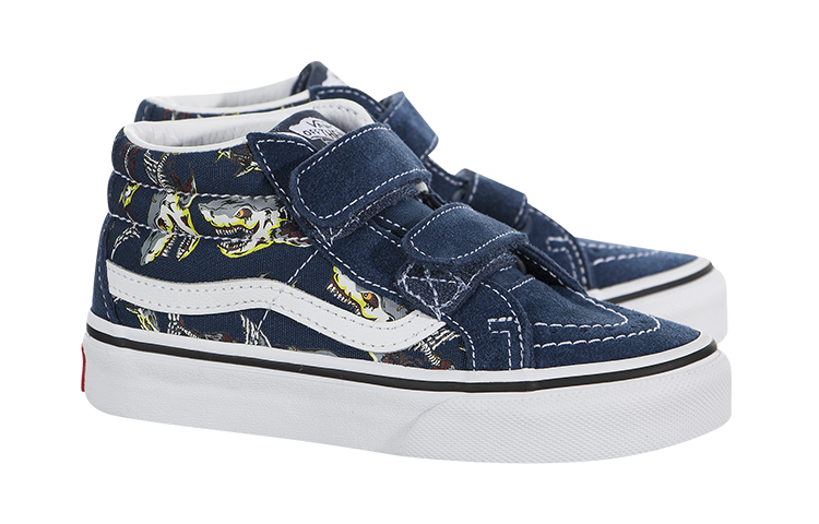 Order Vans Sk8-Mid Velcro Sneakers K Biru Reissue VN0A38HHTZ1