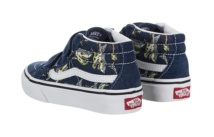 Lookbook Vans Sk8-Mid Velcro Sneakers K Biru Reissue VN0A38HHTZ1