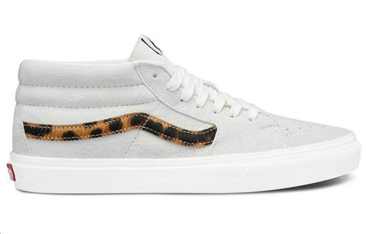 Order Vans Sk8-Mid 復古中幫休閒帆布鞋 男女同款 白色