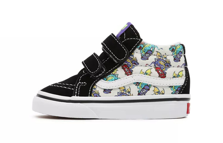 Buy Vans Sk8-Mid 龙元素再版 "黑白蓝" 滑板鞋 VN00018WARH