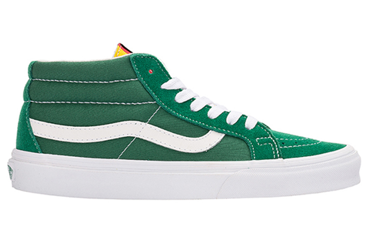 Order 반스 스케이트 미드 스웨이드 스트릿 스니커즈 '그린 화이트' VN0A391FTOY