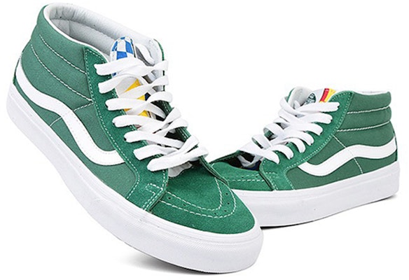 Vans SK8-Mid Suede Street Style Sneakers 'Green White' VN0A391FTOY Shop Vans SK8-Mid Suede Street Style Sneakers 'Green White' VN0A391FTOY