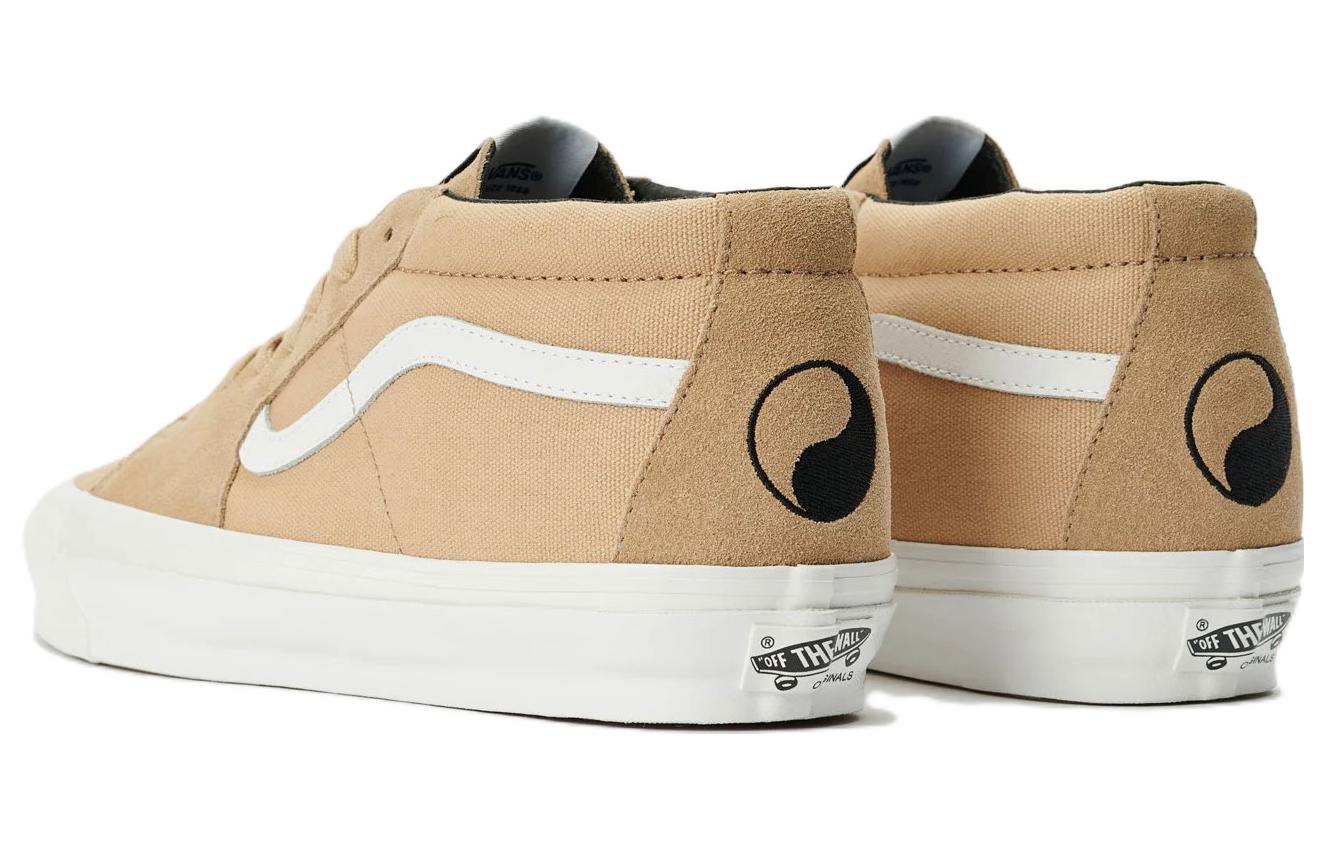 Shop Our Legacy Work Shop x Vans SK8 MID Vault OG LX 潮流休閒 防滑耐磨 板鞋 男女同款 米白