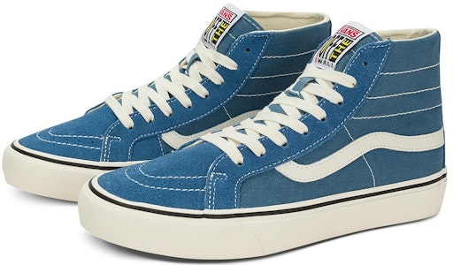 Vans SK8 HI 138 VR3 潮流休閒 防滑耐磨 高筒 滑板鞋 男女同款 藍白 Lookbook Vans SK8 HI 138 VR3 潮流休閒 防滑耐磨 高筒 滑板鞋 男女同款 藍白