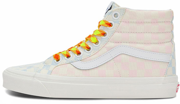 Vans SK8 HI 38 奶油綿花糖 西洋棋盤格 拼色 高筒 滑板鞋 男女款 粉藍色 Buy Vans SK8 HI 38 奶油綿花糖 西洋棋盤格 拼色 高筒 滑板鞋 男女款 粉藍色