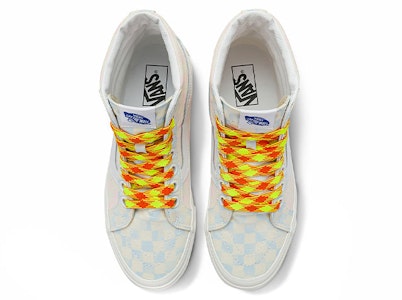 Vans SK8 HI 38 奶油綿花糖 西洋棋盤格 拼色 高筒 滑板鞋 男女款 粉藍色 Lookbook Vans SK8 HI 38 奶油綿花糖 西洋棋盤格 拼色 高筒 滑板鞋 男女款 粉藍色