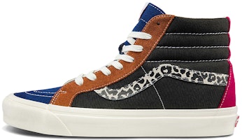 Vans Unisex Anaheim Factory Sk8-hi 38 Dx High-Top Sneakers Black/Blue/Brown VN0A5KRI96M Vans Unisex Anaheim Factory Sk8-hi 38 Dx High-Top Sneakers Black/Blue/Brown VN0A5KRI96M