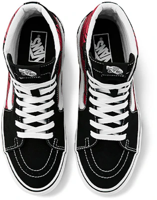 Vans SK8 HI 潮流 高筒 板鞋 男女同款 黑紅色 Lookbook Vans SK8 HI 潮流 高筒 板鞋 男女同款 黑紅色