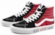 Vans SK8-HI Logo Tepi Hitam Merah Racing Kasut Skate Suede 'Hitam Merah Racing' VN0A4BV6SXX