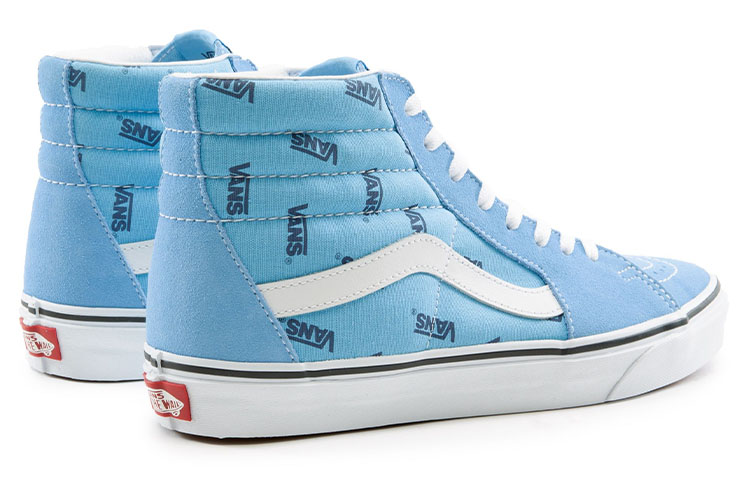 Vans SK8-HI Stylish Lightweight Wear-Resistant High Top Casual Skate Shoes Unisex Blue White 圖 4