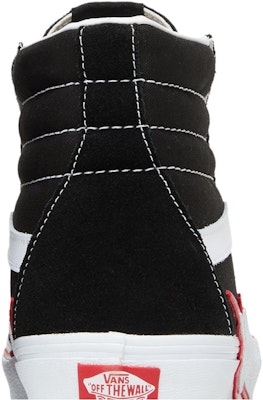 Vans SK8 HI Bolt 休閒 高筒 滑板鞋 男女款 黑紅 Sizing Vans SK8 HI Bolt 休閒 高筒 滑板鞋 男女款 黑紅