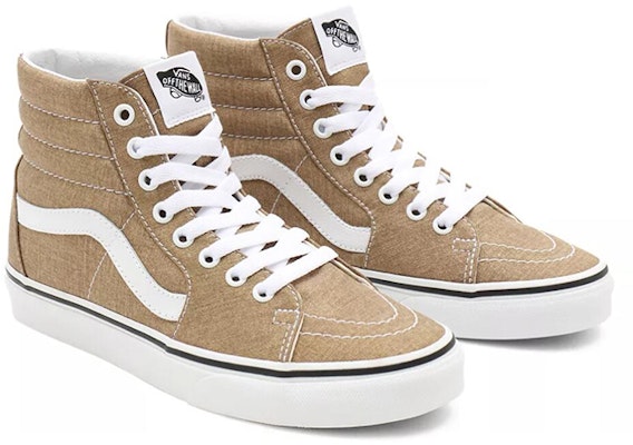 Vans SK8 HI 耐磨防滑 高筒 滑板鞋 男女同款 棕 Lookbook Vans SK8 HI 耐磨防滑 高筒 滑板鞋 男女同款 棕