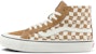 Vans SK8-Hi Kasut Skate Tinggi Unisex Coklat Putih Corak Grid VN0A4BX7TBN
