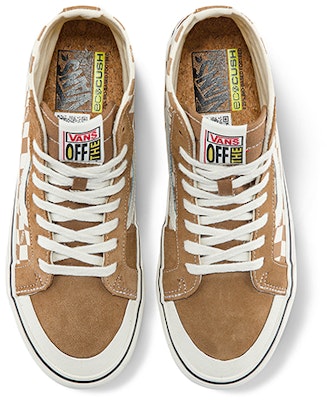 Vans SK8-Hi Kasut Skate Tinggi Unisex Coklat Putih Corak Grid VN0A4BX7TBN Lookbook Vans SK8-Hi Kasut Skate Tinggi Unisex Coklat Putih Corak Grid VN0A4BX7TBN