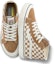 Shop Vans SK8-Hi Kasut Skate Tinggi Unisex Coklat Putih Corak Grid VN0A4BX7TBN