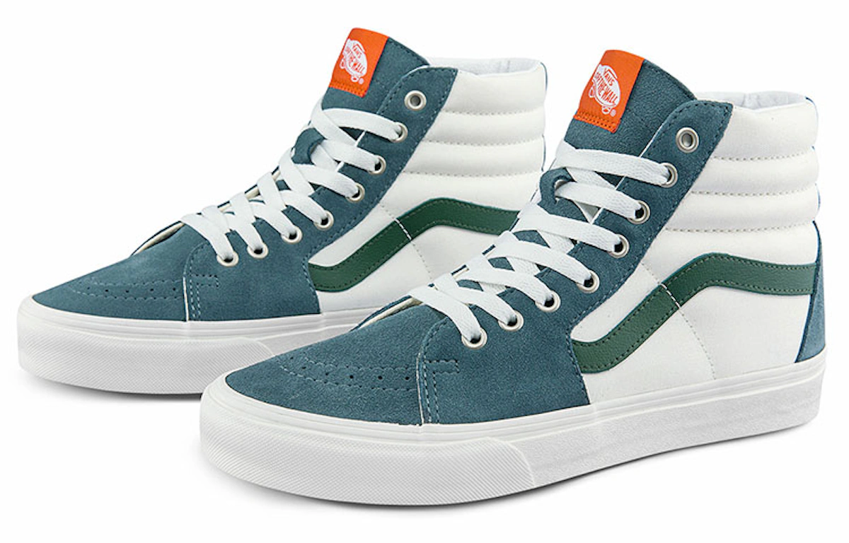 Vans SK8-HI Cozy Skateboarding Shoes Unisex White Green