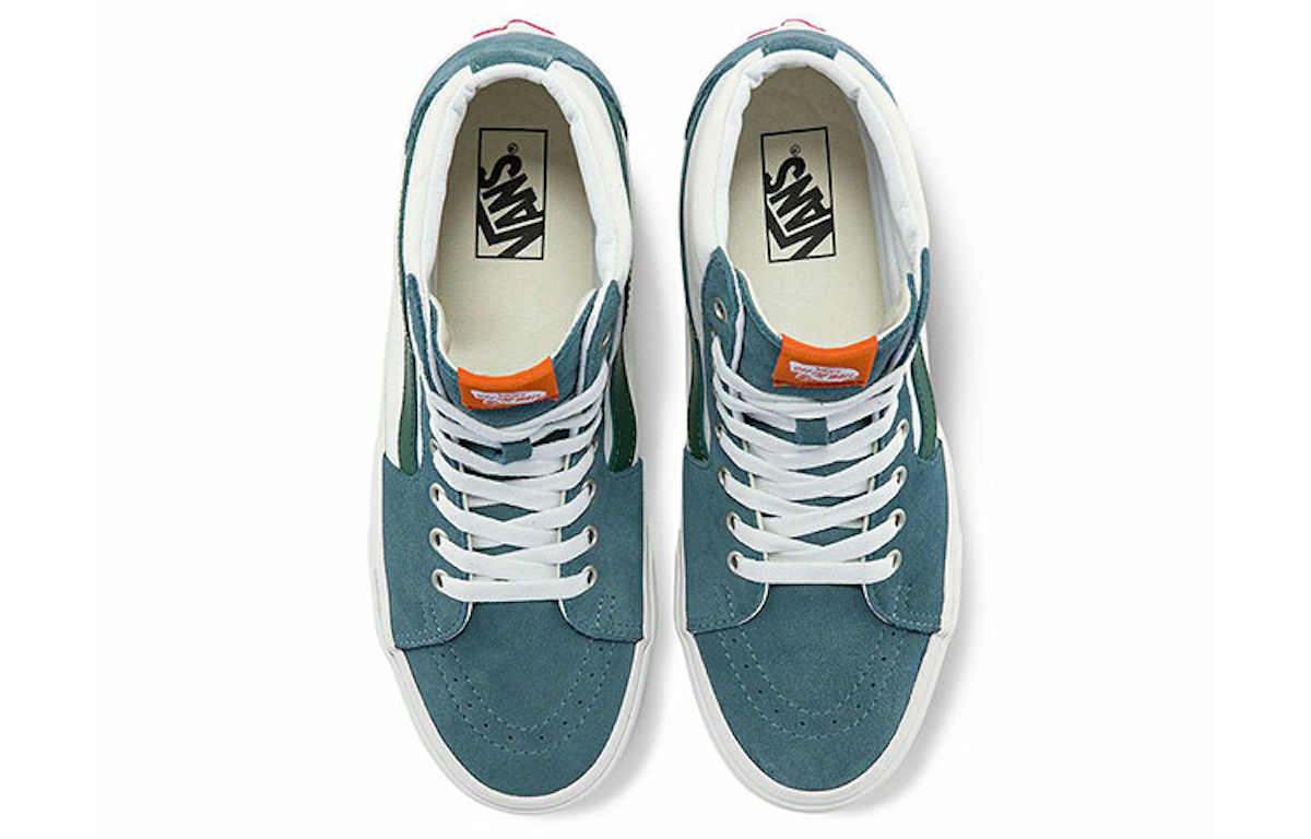 Vans SK8-HI Cozy Skateboarding Shoes Unisex White Green