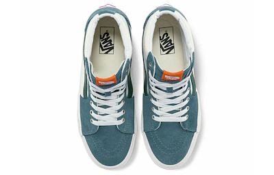 Vans SK8-HI Cozy Skateboarding Shoes Unisex White Green