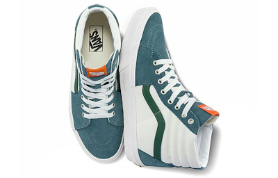 Vans SK8-HI Cozy Skateboarding Shoes Unisex White Green