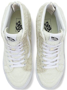 Vans SK8 HI 仿羊羔絨 防滑耐磨保暖 高筒 籃球鞋 男女同款 白灰 Lookbook Vans SK8 HI 仿羊羔絨 防滑耐磨保暖 高筒 籃球鞋 男女同款 白灰