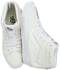 Vans SK8 HI 仿羊羔絨 防滑耐磨保暖 高筒 籃球鞋 男女同款 白灰 Shop Vans SK8 HI 仿羊羔絨 防滑耐磨保暖 高筒 籃球鞋 男女同款 白灰