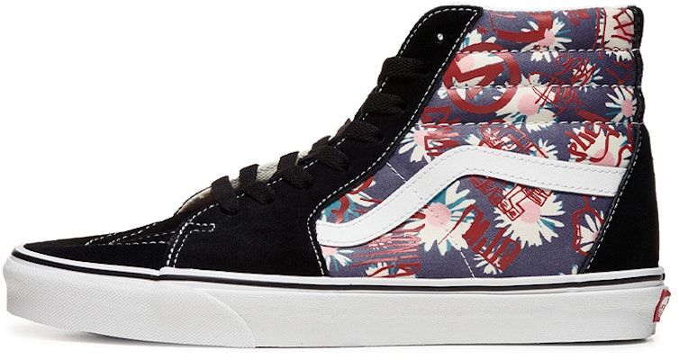 Vans SK8-HI Bunga Grafiti Unisex 'Hitam Biru Merah' VN0A4BV61JA Buy Vans SK8-HI Bunga Grafiti Unisex 'Hitam Biru Merah' VN0A4BV61JA