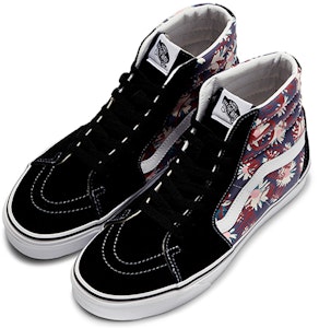 Vans SK8-HI Bunga Grafiti Unisex 'Hitam Biru Merah' VN0A4BV61JA Lookbook Vans SK8-HI Bunga Grafiti Unisex 'Hitam Biru Merah' VN0A4BV61JA