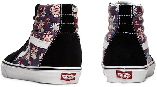 Vans SK8-HI Bunga Grafiti Unisex 'Hitam Biru Merah' VN0A4BV61JA Shop Vans SK8-HI Bunga Grafiti Unisex 'Hitam Biru Merah' VN0A4BV61JA