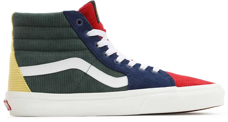 Vans SK8 HI 混合燈芯絨 休閒 耐磨減震 高筒 滑板鞋 男女款 綠藍紅 Order Vans SK8 HI 混合燈芯絨 休閒 耐磨減震 高筒 滑板鞋 男女款 綠藍紅