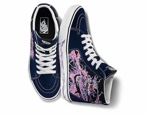 Vans Unisex SK8-Hi Sneakers Cetakan Hitam/Ungu VN0A5KRH96C Shop Vans Unisex SK8-Hi Sneakers Cetakan Hitam/Ungu VN0A5KRH96C