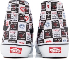 Vans SK8 HI 桃心棋盤格 情人節限定 高幫 板鞋 男女同款 黑白 Purchase Vans SK8 HI 桃心棋盤格 情人節限定 高幫 板鞋 男女同款 黑白