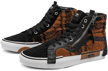 Vans SK8 HI CAP 拼接解構 羊羔絨虎紋 運動 高筒 滑板鞋 男女款 黑棕 Order Vans SK8 HI CAP 拼接解構 羊羔絨虎紋 運動 高筒 滑板鞋 男女款 黑棕