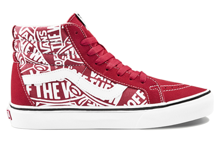 Order Kasut Vans SK8-HI Reissue Unisex Warna Merah Putih Retro Tinggi Santai Skate VN0A2XSBUKL
