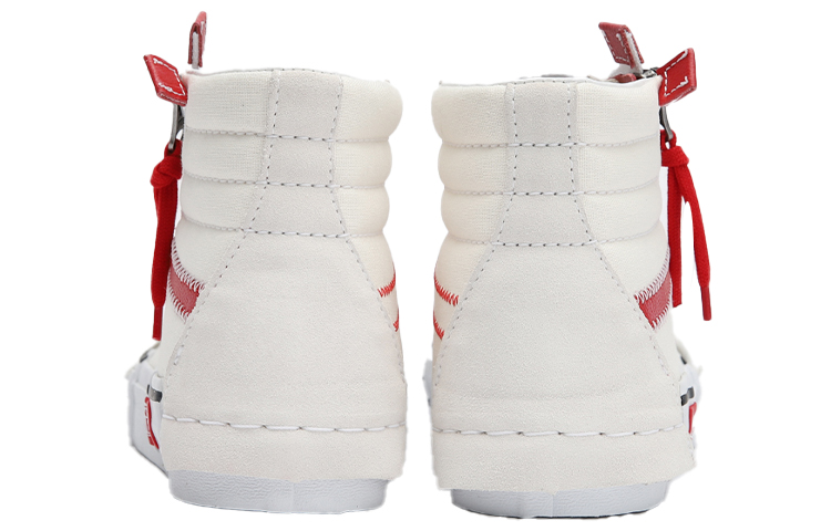 Shop Vans SK8-HI Reissue Cap 米色/红色 高帮滑板鞋 VN0A3WM130L