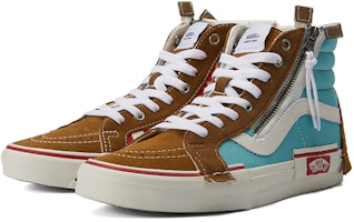 Vans SK8 HI 重新發行款 防滑耐磨 高筒 滑板鞋 男女皆宜 藍栗色 Lookbook Vans SK8 HI 重新發行款 防滑耐磨 高筒 滑板鞋 男女皆宜 藍栗色