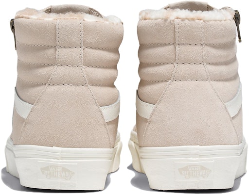 Vans Sk8-Hi 拉链版 舒适 Sherpa '米色' 高帮板鞋 VN0007NZBLL Lookbook Vans Sk8-Hi 拉链版 舒适 Sherpa '米色' 高帮板鞋 VN0007NZBLL
