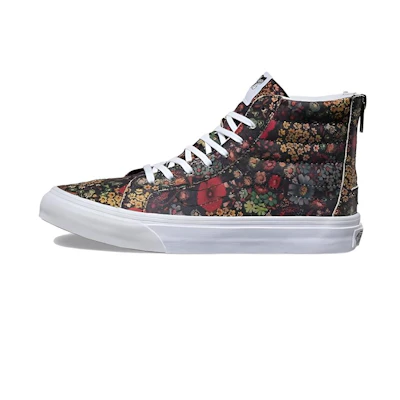 SK8 Hi Slim Zip Floral Leather Multi Color