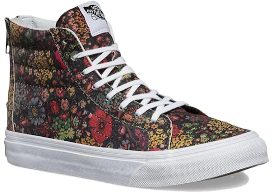 Vans SK8 Hi Slim Zip 花卉皮革多色 VN000XH8JR1 Lookbook Vans SK8 Hi Slim Zip 花卉皮革多色 VN000XH8JR1